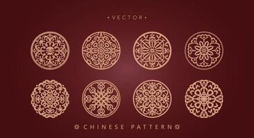 Chinese traditioneel decoratief patroon vector