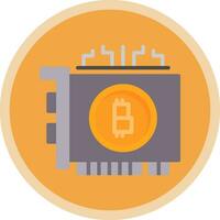 bitcoin mijnbouw vector icoon ontwerp