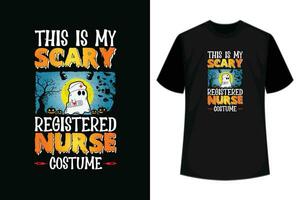 deze is mijn eng geregistreerd verpleegster kostuum halloween t-shirt vector