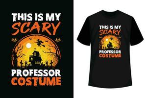 wijnoogst deze is mijn eng professor kostuum halloween premie t-shirt vector