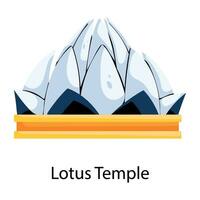 modieus lotus tempel vector