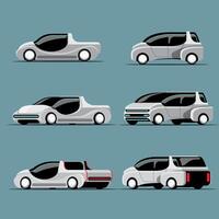 set hitech-auto's in modern design vector