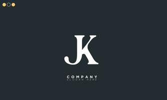 jk alfabet letters initialen monogram logo kj, j en k vector