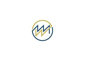 mw brief logo ontwerp met creatief modern vector icoon sjabloon