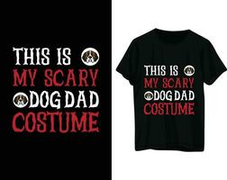 deze is mijn eng hond vader kostuum halloween t-shirt ontwerp vector