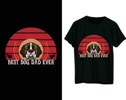 het beste hond vader ooit t-shirt ontwerp vector