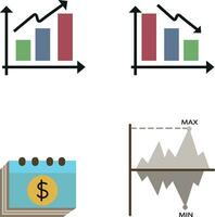 accountant bedrijf vlak illustratie. vector element reeks