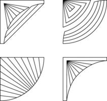 hand- getrokken monoline hoek vorm geven aan. vlak ontwerp. vector illustratie