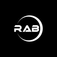 rab brief logo ontwerp, inspiratie voor een uniek identiteit. modern elegantie en creatief ontwerp. watermerk uw succes met de opvallend deze logo. vector