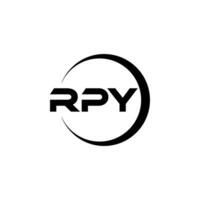 rpy brief logo ontwerp, inspiratie voor een uniek identiteit. modern elegantie en creatief ontwerp. watermerk uw succes met de opvallend deze logo. vector
