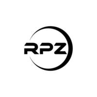 rpz brief logo ontwerp, inspiratie voor een uniek identiteit. modern elegantie en creatief ontwerp. watermerk uw succes met de opvallend deze logo. vector