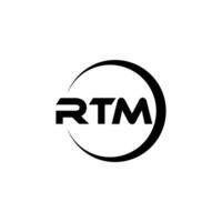 rtm brief logo ontwerp, inspiratie voor een uniek identiteit. modern elegantie en creatief ontwerp. watermerk uw succes met de opvallend deze logo. vector