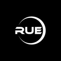 rue brief logo ontwerp, inspiratie voor een uniek identiteit. modern elegantie en creatief ontwerp. watermerk uw succes met de opvallend deze logo. vector