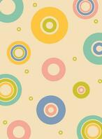 kleurrijk helder abstract poster gemaakt van cirkels vector illustratie