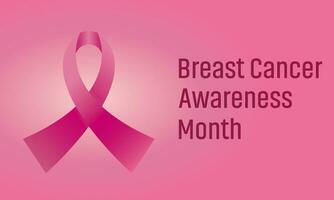 borst kanker bewustzijn symbool. borst kanker dag. realistisch roze lint naar wereld borst kanker bewustzijn maand. helder borst kanker medisch spandoek. vector