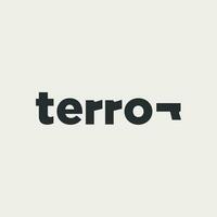 vector terreur tekst logo ontwerp