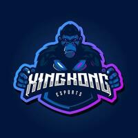 kingkong esports mascotte vector