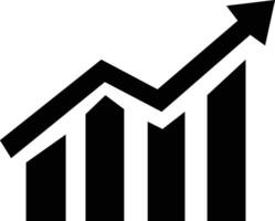 groei icoon. winst groeit icoon. groeit diagram symbool. pijl grafiek. financiën bar grafiek. toenemen vooruitgang vector