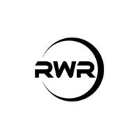 rwr brief logo ontwerp, inspiratie voor een uniek identiteit. modern elegantie en creatief ontwerp. watermerk uw succes met de opvallend deze logo. vector