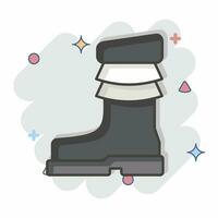 icoon schoenen. verwant naar inheems mensen symbool. grappig stijl. gemakkelijk ontwerp bewerkbaar. gemakkelijk illustratie vector