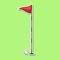 golf element tekenfilm vector illustratie sticker. vector eps 10