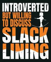 introvert maar gewillig naar bespreken slacklinen vector