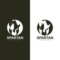 spartaans krijger logo gemakkelijk illustratie silhouet vector ontwerp