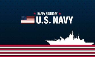 gelukkig verjaardag ons marine oktober 13 achtergrond vector illustratie