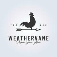 logo voor platteland of haan of weer vin of boerderij en boerderij vector illustratie ontwerp