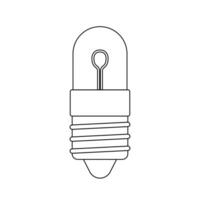 licht lamp schets icoon illustratie Aan wit achtergrond vector
