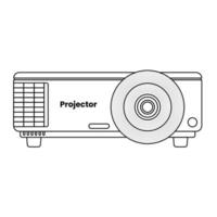 projector schets icoon illustratie Aan wit achtergrond vector