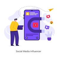 social media influencer vector