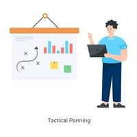 tactische planning en strategie vector