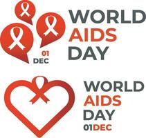 wereld AIDS dag bewustzijn 1e december vector