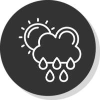 regenachtig dag vector icoon ontwerp