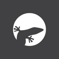 hagedis icoon silhouet logo symbool vector