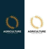 rijst- logo, boerderij tarwe logo ontwerp, vector symbool icoon grafisch illustratie