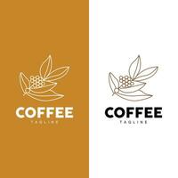 koffie logo ontwerp, koffie boom drinken vector, sjabloon symbool illustratie vector