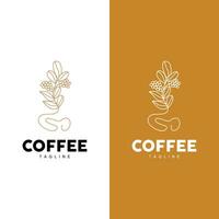 koffie logo ontwerp, koffie boom drinken vector, sjabloon symbool illustratie vector