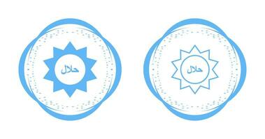 halal sticker vector icoon