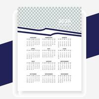 vector modern stijl nieuw jaar 2024 kalender sjabloon