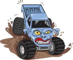 lelijke monster truck springen auto illustratie vector