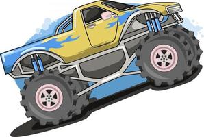 grote voet monstertruck vector