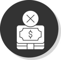 Nee geld vector icoon ontwerp