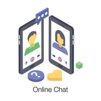 online chatconcepten vector
