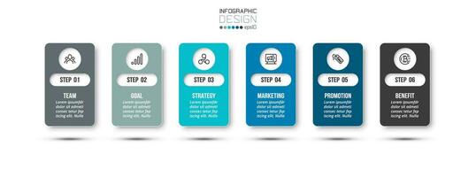 infographic sjabloon bedrijfsconcept met stap. vector