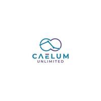 caelum onbeperkt logo ontwerp vector