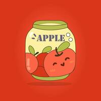 levendig appel fruit drinken vector illustratie