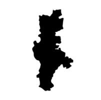 gadchiroli dist kaart in zwart kleur. gadchiroli is een wijk van maharashtra. vector