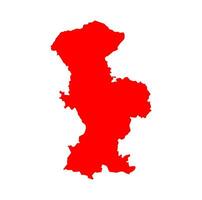 bhandara wijk kaart in rood kleur. bhandara een wijk van maharashtra. vector